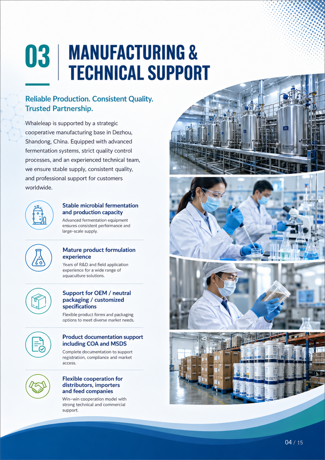 Whaleleap Tech manufacturing and technical support for compound enzyme supply